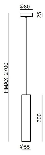 Linealight Závěsné svítidlo Birba_P v. 30 cm Barva: Hliník