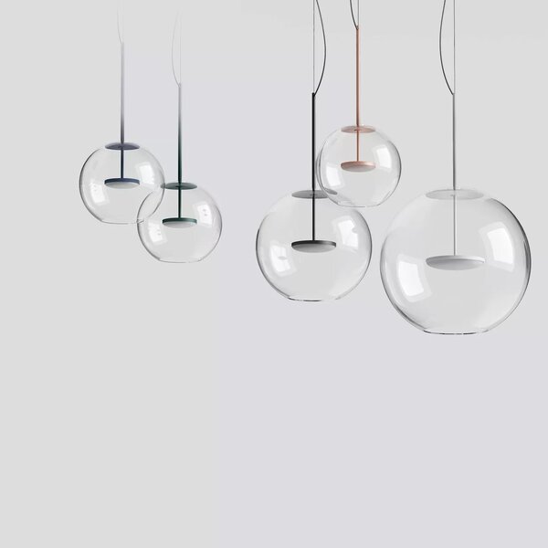 Linealight Závěsné LED svítidlo Cristalbolla_P ø44 cm, 23W Barva: Černá, Chromatičnost: 2700K