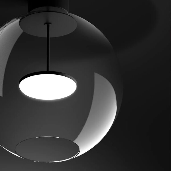 Linealight Stropní LED svítidlo Cristalbolla_S ø34 cm, 17W Barva: Černá, Chromatičnost: 2700K