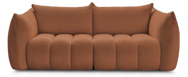 Oranžová pohovka z textilie bouclé 234 cm Azra – Bobochic Paris