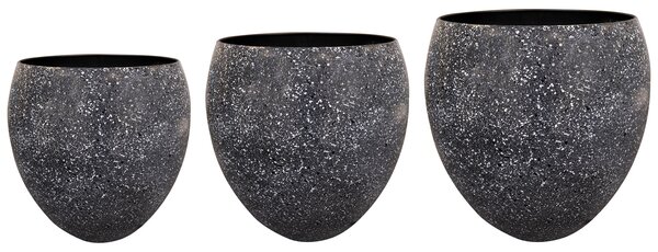 Ter Steege Sada 3 květináčů Douwe granite D56 H51