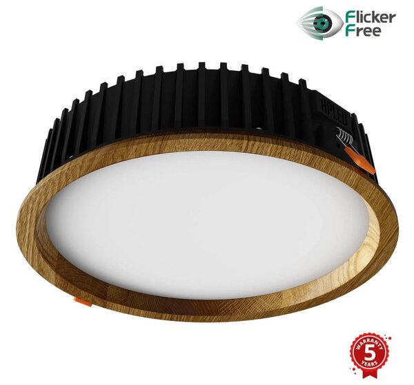 APLED - LED Podhledové RONDO WOODLINE LED/18W/230V 4000K pr. 26 cm dub masiv