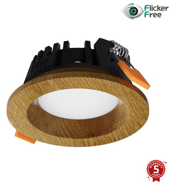 APLED - LED Podhledové RONDO WOODLINE LED/3W/230V 3000K pr. 9 cm dub masiv