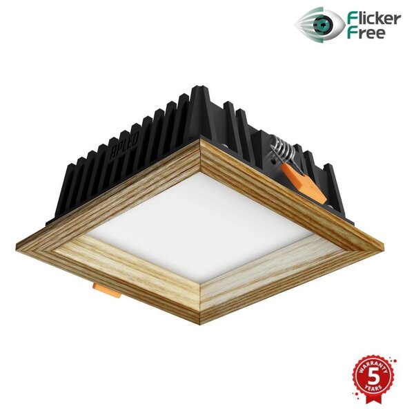 APLED - LED Podhledové SQUARE WOODLINE LED/6W/230V 3000K 12x12 cm jasan masiv