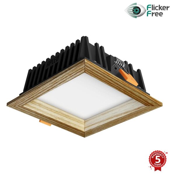 APLED - LED Podhledové SQUARE WOODLINE LED/6W/230V 4000K 12x12 cm jasan masiv