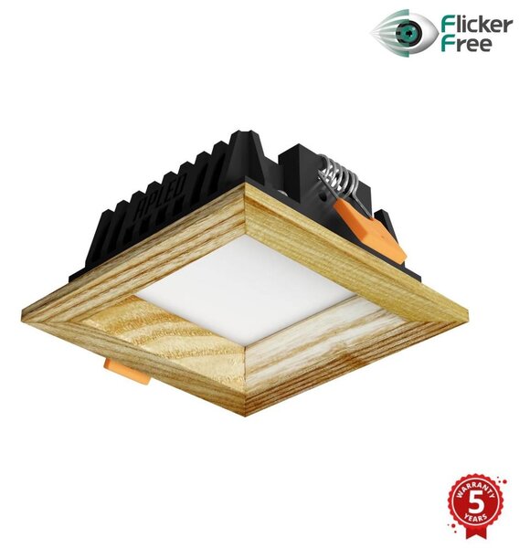 APLED - LED Podhledové SQUARE WOODLINE LED/3W/230V 3000K 9x9 cm jasan masiv