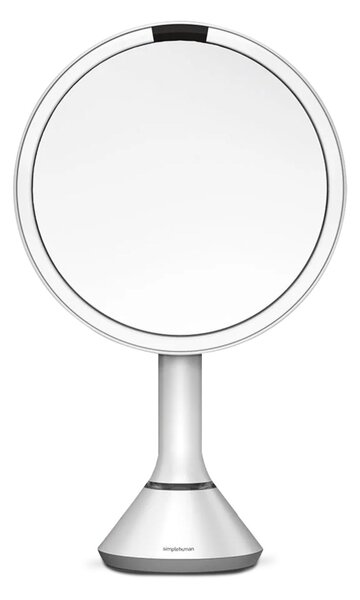 Kosmetické zrcátko Simplehuman Sensor Touch, DUAL LED osvětlení, 5x, dobíjecí, bílá ocel