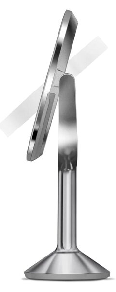 Kosmetické zrcátko Simplehuman Sensor TRIO, LED osvětlení, 1x/5x/10, dobíjecí, matná nerez
