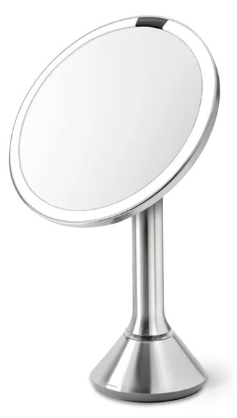 Kosmetické zrcátko Simplehuman Sensor Touch, DUAL LED osvětlení, 5x, dobíjecí, matná nerez