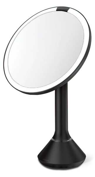 Kosmetické zrcátko Simplehuman Sensor Touch, DUAL LED osvětlení, 5x, dobíjecí, černá ocel