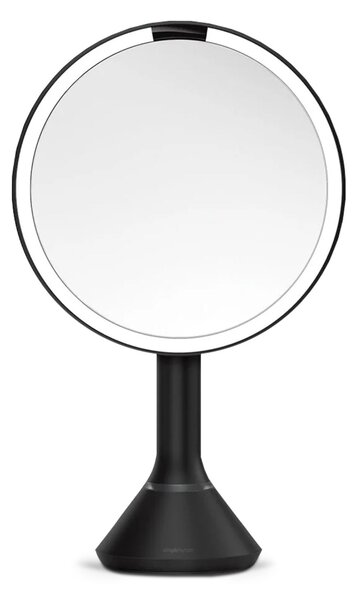 Kosmetické zrcátko Simplehuman Sensor Touch, DUAL LED osvětlení, 5x, dobíjecí, černá ocel