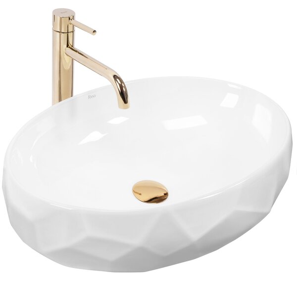 Sada závěsná WC mísa REA Gustavo Rimless + umyvadlo na desku Maya
