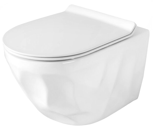 Sada závěsná WC mísa REA Gustavo Rimless + umyvadlo na desku Maya