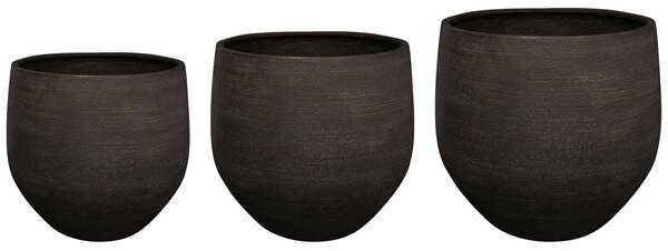 Ter Steege Sada 3 květináčů Ciana black D50 H45