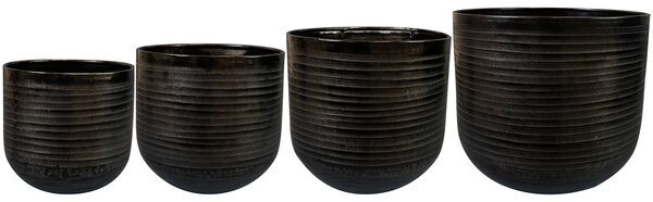 Ter Steege Sada 4 květináčů Ilse black D36 H33