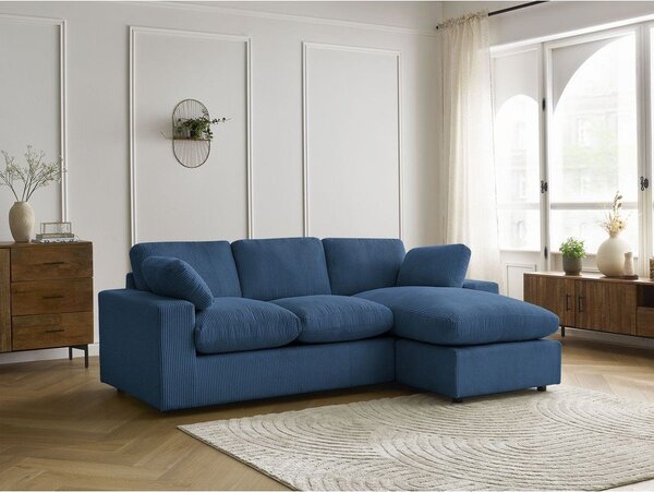 Modrá manšestrová rohová pohovka Belair – Bobochic Paris