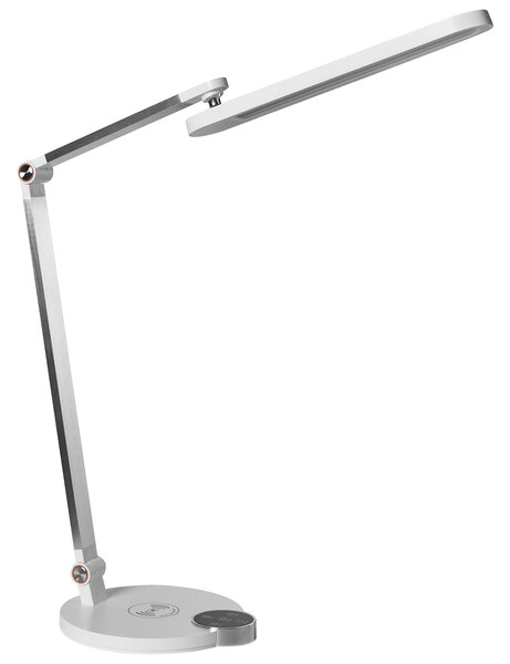 LED stolní lampa CAROY s bezdrátovou nabíječkou Bílá