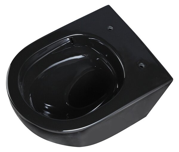 BPS-koupelny Závěsná WC mísa se SoftClose sedátkem FLOW BL TR 03, černá