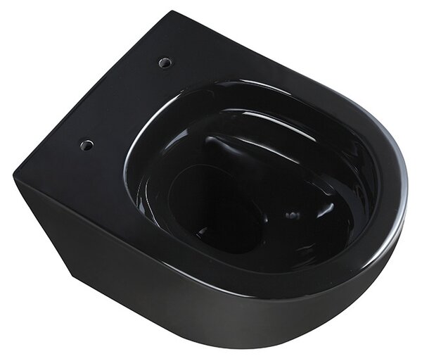 BPS-koupelny Závěsná WC mísa se SoftClose sedátkem FLOW BL TR 02, černá