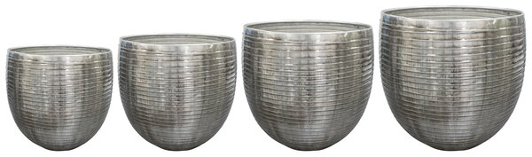 Ter Steege Sada 4 květináčů Jaden silver D43 H41