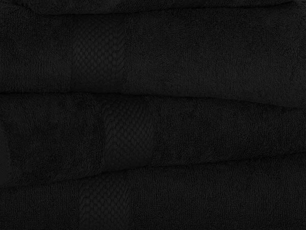 XPOSE® Froté ručník VERONA - černý 50x90 cm