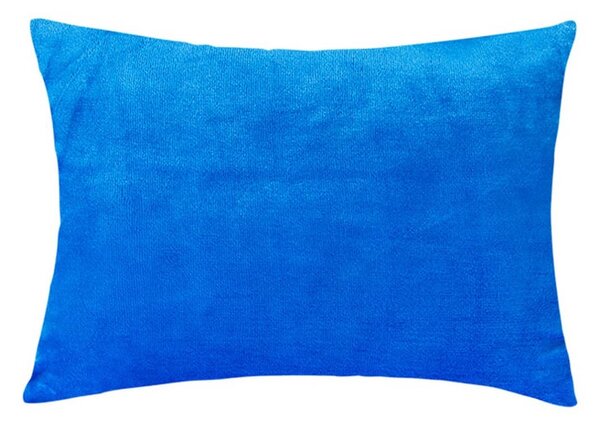 XPOSE® Mikroplyšový povlak na polštář - modrý 40x60 cm