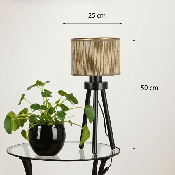 Brilagi - Stolní lampa BOSTON ROLLER 1xE27/15W/230V hnědá/zlatá