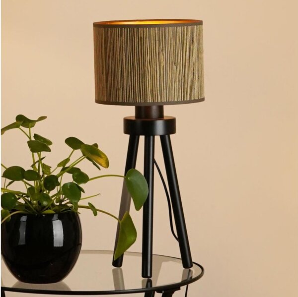 Brilagi - Stolní lampa BOSTON ROLLER 1xE27/15W/230V hnědá/zlatá