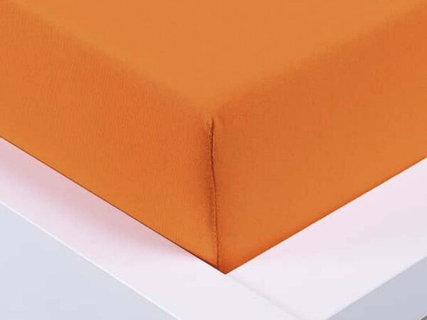 XPOSE® Jersey prostěradlo Exclusive - oranžové 180x200 cm