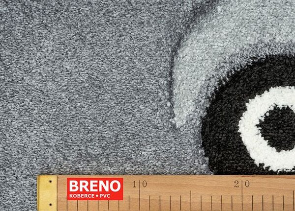 Breno Kusový koberec HAPPY 309 silver, 80x150 cm, Stříbrná/Vícebarevné