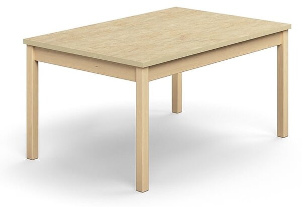 AJ Produkty Stůl DECIBEL, 1200x800x590 mm, akustické linoleum, bříza/béžová