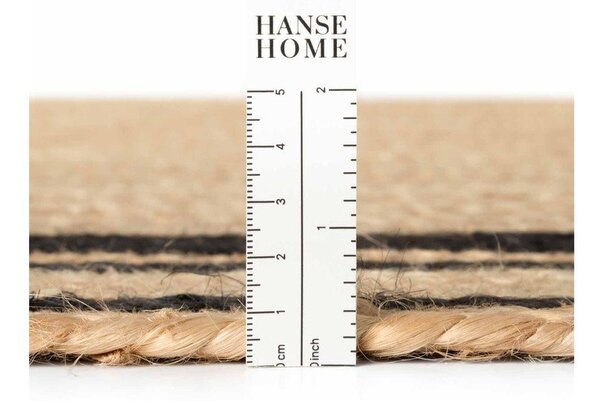 Černý/v přírodní barvě oboustranný/ručně tkaný jutový koberec 120x170 cm Jutta – Hanse Home