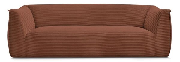 Oranžová manšestrová pohovka 242 cm Giorgia – Bobochic Paris
