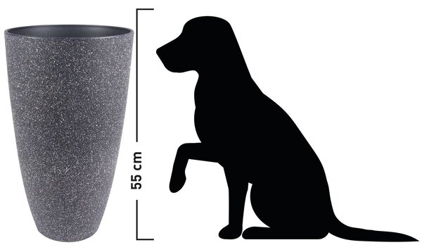 Ter Steege Váza Nova terrazzoblack D29 H50