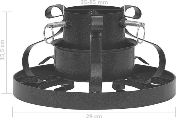 VidaXL Stojan na vánoční stromek 29 x 29 x 15,5 cm [331321] Barva: Černá