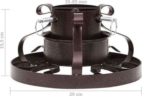 VidaXL Stojan na vánoční stromek 29 x 29 x 15,5 cm [331321] Barva: Černá