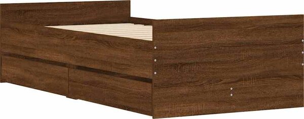 VidaXL Rám postele se zásuvkami 90 x 190 cm [3207378] Barva: dub sonoma