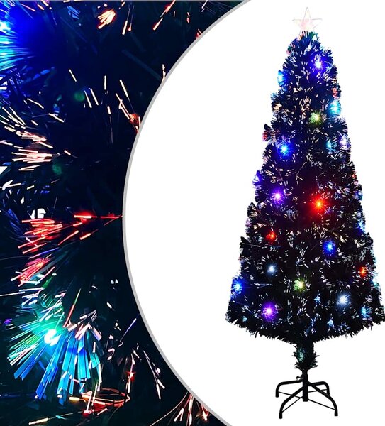 VidaXL Předem osvětlený vánoční stromek se stojanem a LED 240 cm optické vlákno [284304]