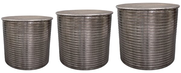 Ter Steege Sada 3 stolků Jaden silver D42 H38