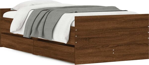 VidaXL Rám postele se zásuvkami 90 x 190 cm [3207378] Barva: dub sonoma