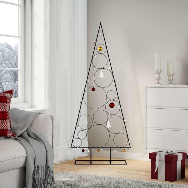 VidaXL Kovový vánoční stromeček pro dekorace 150 cm [4018957] Barva: Černá