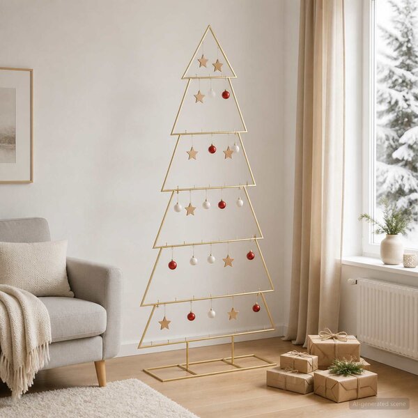 VidaXL Kovový vánoční stromek se stojanem KUOPIO 180 cm Ocel [4018952] Barva: Černá