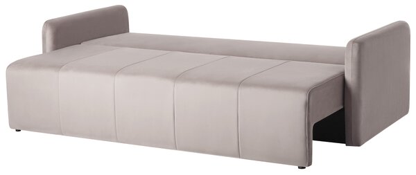 Rozkládací pohovka 3místná EGGE Umělý samet Taupe