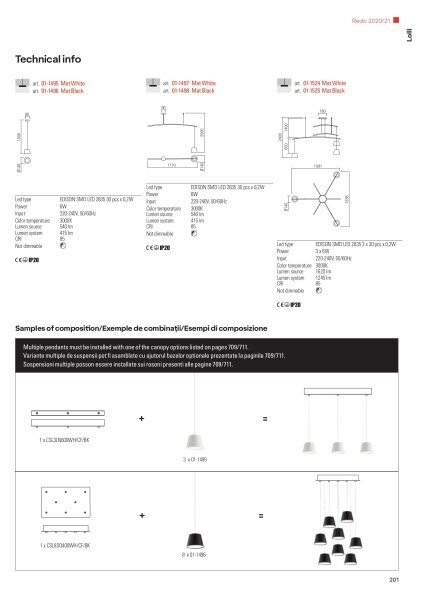 Redo 01-1495 - LED Lustr na lanku LOLLI LED/6W/230V pr. 14 cm bílá