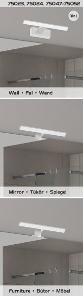 Rabalux 75052 - LED Koupel. osvětlení zrcadla OLIRO LED/9W/230V IP44 60 cm černá