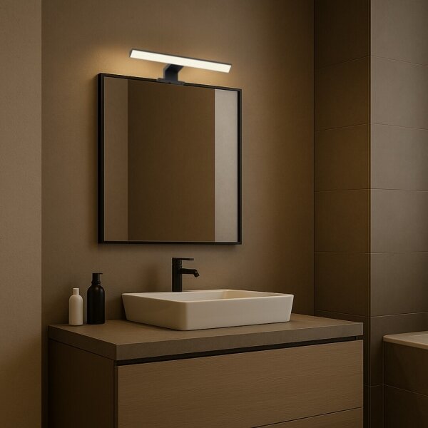 Rabalux 75024 - LED Koupel. osvětlení zrcadla LORIC LED/6W/230V IP44 30 cm černá