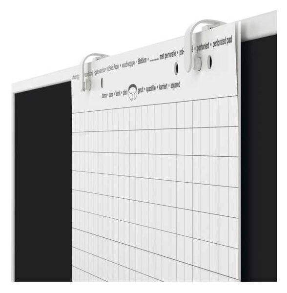 Držák papíru na tabuli Magnetoplan - 2 ks, bílá