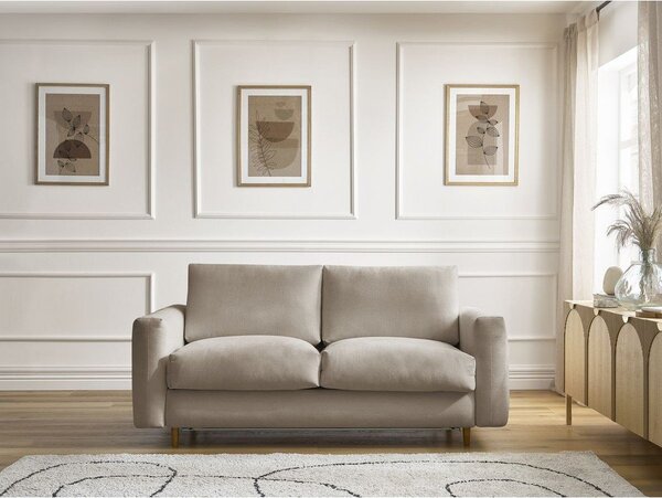 Taupe pohovka na každodenní spaní/rozkládací 200 cm Cocoone – Bobochic Paris