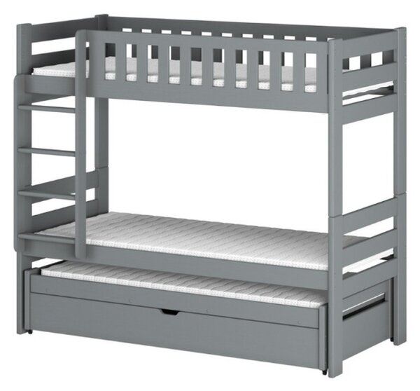 Patrová postel s přistýlkou PRISKA - 90x190, šedá