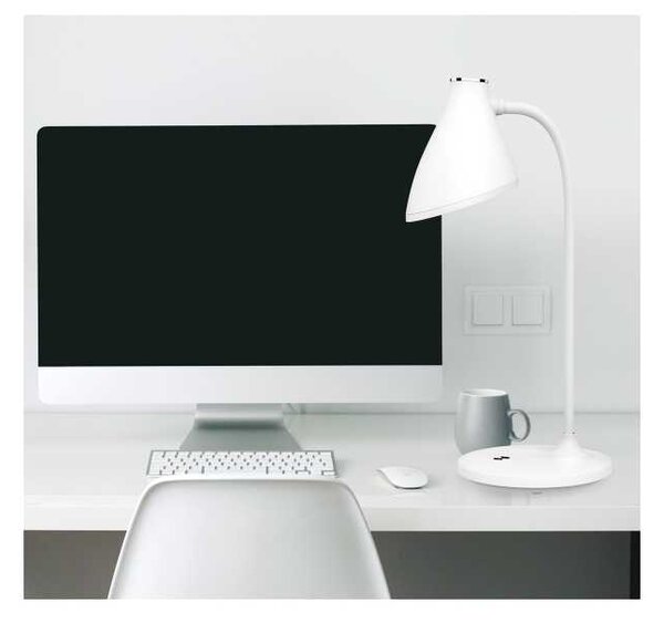 Stolní lampa Platinet 5 W, baterie, bílá